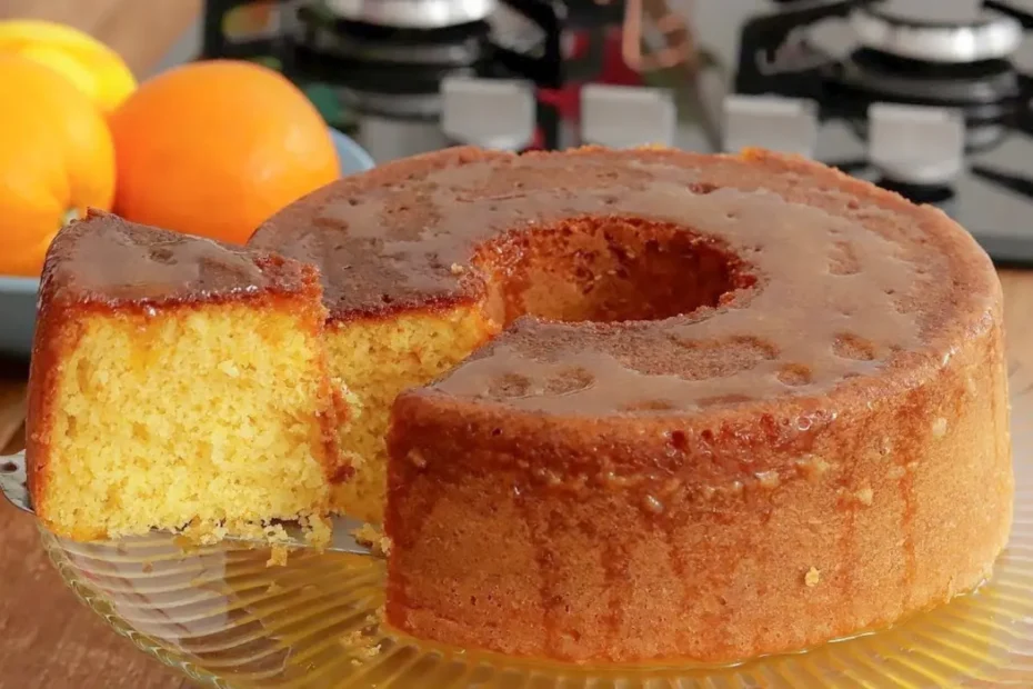 Bolo de Laranja com Calda